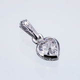 Jeweled Ivy Heart Pendant : L (White CZ)-ZOCALO.JAPAN