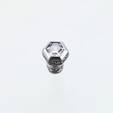 Jeweled Ivy Hexagon Stud : (White CZ)-ZOCALO.JAPAN