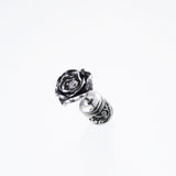 Elegant Rose Ear Stud : (White Diamond)-ZOCALO.JAPAN