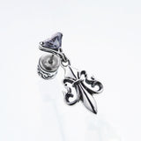 Hung Lily Stud : (White CZ)-ZOCALO.JAPAN