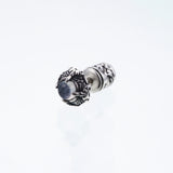 Islamic Round Stud : (Rainbow Moonstone)-ZOCALO.JAPAN