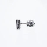 Jeweled Ivy Triangle Stud : (Black CZ)-ZOCALO.JAPAN