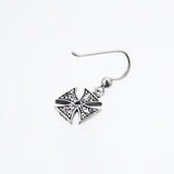 Malta Cross Hook Stud : (White CZ)-ZOCALO.JAPAN