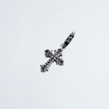 Lily Cross Hook Stud : (Black CZ)-ZOCALO.JAPAN