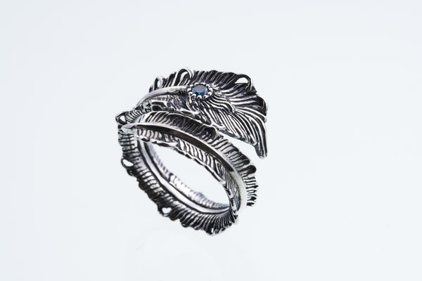 Phoenix Feather Ring : Blue Diamond