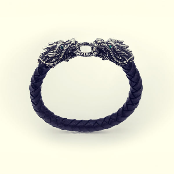 Dragon Braided Leather Bracelet-ZOCALO.JAPAN