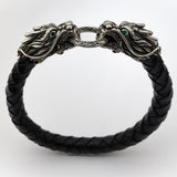 仮 Dragon Braided Leather Bracelet-ZOCALO.JAPAN