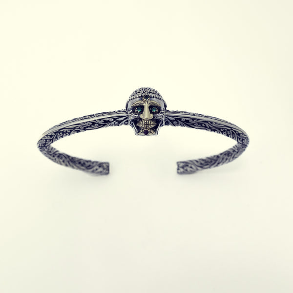 Tibetan Monk Skull Bangle (L)-ZOCALO.JAPAN