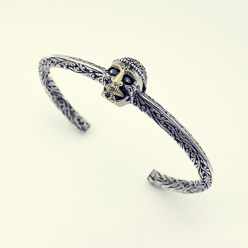 仮Tibetan Monk Skull Bangle S-ZOCALO.JAPAN