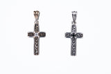 Trench Cross Charm : (White CZ)-ZOCALO.JAPAN