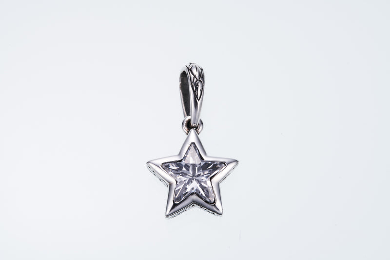 Jeweled Ivy Star Pendant : (White CZ)-ZOCALO.JAPAN