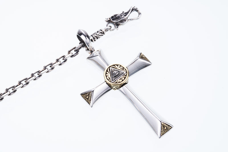 Eye of Providence Cross (White CZ)-ZOCALO.JAPAN