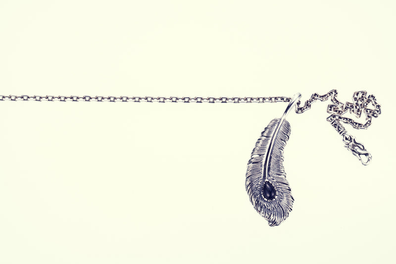 Phoenix Tail Feather : (M) Black Star : Necklace Chain Set-ZOCALO.JAPAN