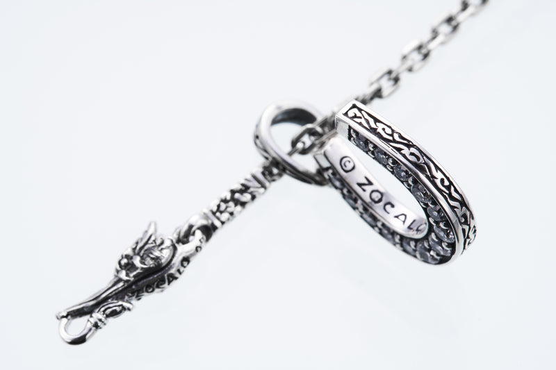 Horse Shoe Charm : (White CZ)-ZOCALO.JAPAN