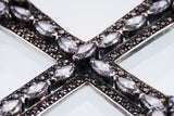 Marcasite Cross Pendant : L (White CZ)-ZOCALO.JAPAN