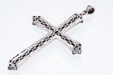 Marcasite Cross Pendant : L (White CZ)-ZOCALO.JAPAN