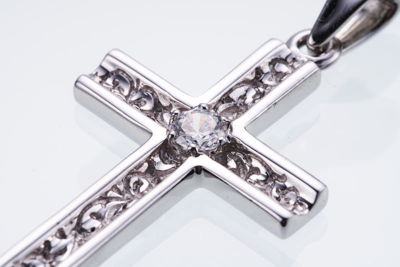 Trench Cross Pendant : L (White Finish)-ZOCALO.JAPAN