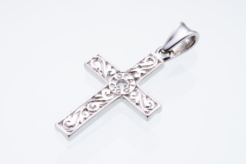 Trench Cross Pendant : M (White Finish)-ZOCALO.JAPAN