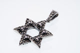 Jewish Star Pendant : L (Black CZ)-ZOCALO.JAPAN