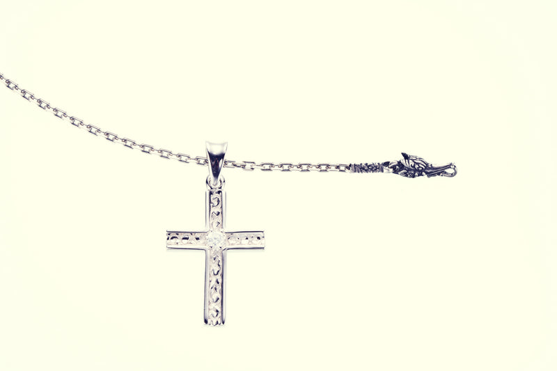 Trench Cross Pendant : M (White Finish)-ZOCALO.JAPAN