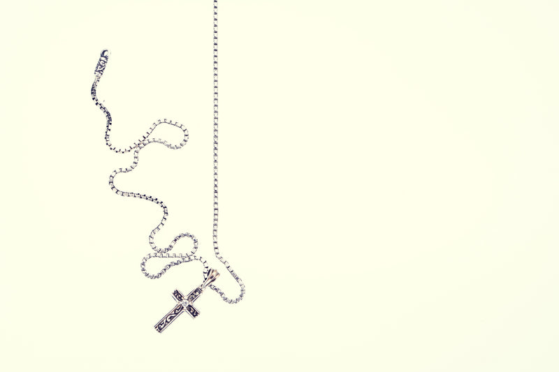 Trench Cross Charm : (White CZ)-ZOCALO.JAPAN