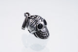 Jeweled Tibetan Smile Skull Charm : (Garnet CZ)-ZOCALO.JAPAN