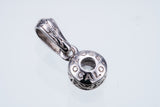 Jeweled Ivy Round Pendant : L (White CZ)-ZOCALO.JAPAN
