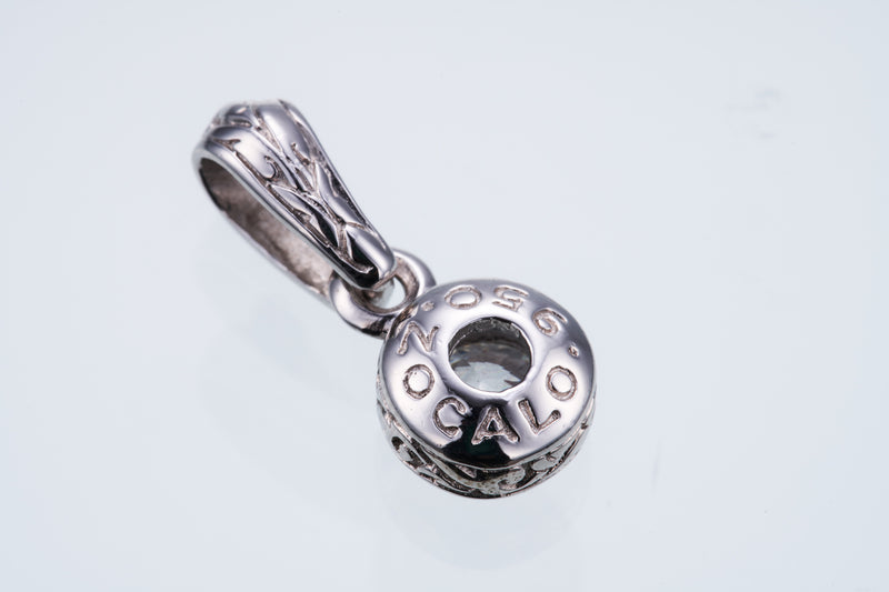 Jeweled Ivy Round Pendant : L (White CZ)-ZOCALO.JAPAN