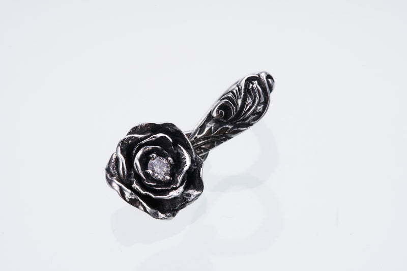 Elegant Rose Pendant S (White Diamond)-ZOCALO.JAPAN