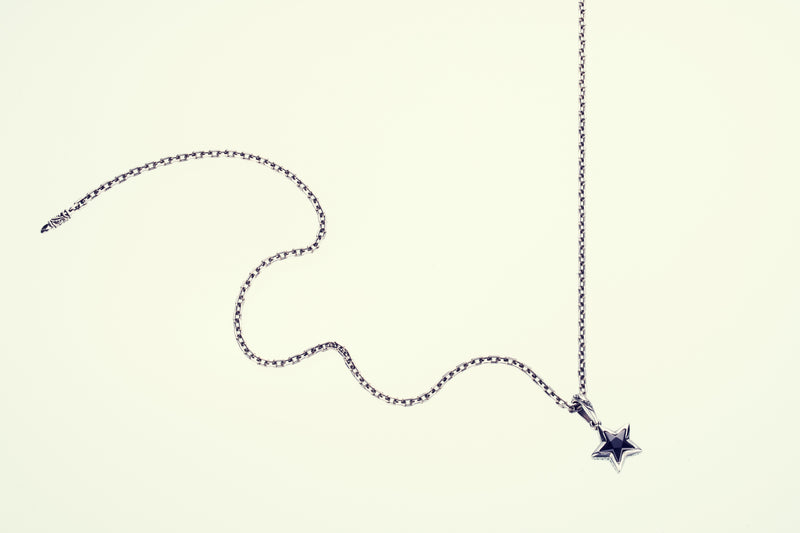 Jeweled Ivy Star Pendant : (Black CZ)-ZOCALO.JAPAN