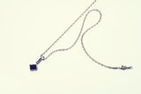 Jeweled Ivy Square Pendant : L (Black CZ)-ZOCALO.JAPAN