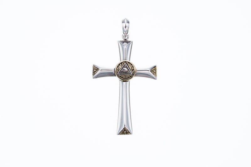 Eye of Providence Cross (White CZ)-ZOCALO.JAPAN