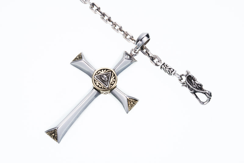 Eye of Providence Cross (White CZ)-ZOCALO.JAPAN