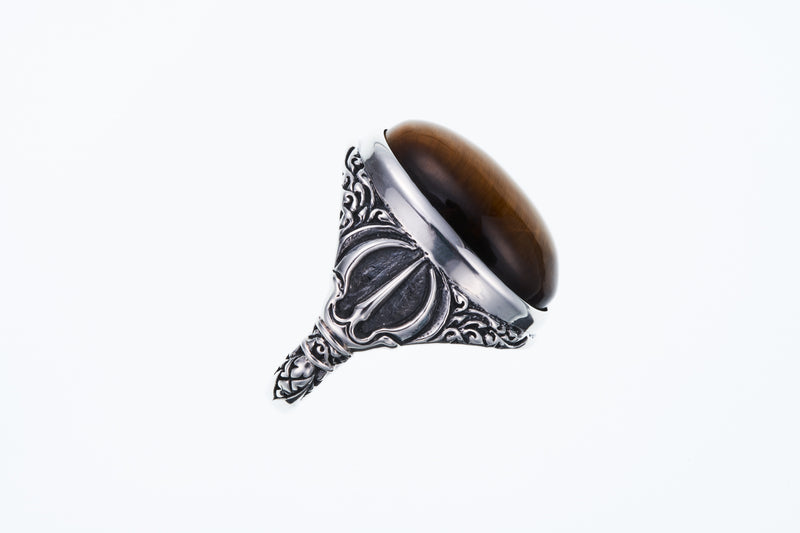 Dorje Stone Ring (Tiger Eye)-ZOCALO.JAPAN