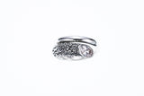 Ivy Spiral Ring Oval : White CZ-ZOCALO.JAPAN