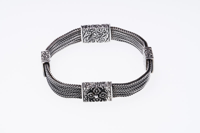 Herringbone Dorje Bracelet : L (22cm)-ZOCALO.JAPAN