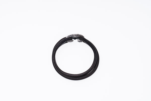 Double Wind Bracelet : S (Black)-ZOCALO.JAPAN