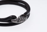 Double Wind Bracelet : M (Black)-ZOCALO.JAPAN