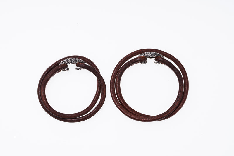 Double Wind Bracelet : M (Brown)-ZOCALO.JAPAN