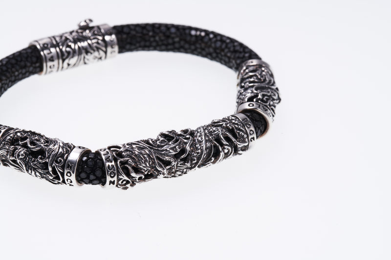 Dragon Galuchat Bracelet : S (7.5inch)-ZOCALO.JAPAN