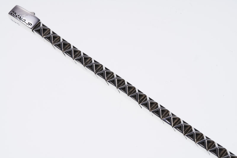 Tiny Pyramid Studs Bracelet : Edged / S (16.5cm)-ZOCALO.JAPAN