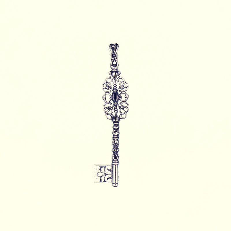 Antique Key : Type5 (Black CZ)-ZOCALO.JAPAN