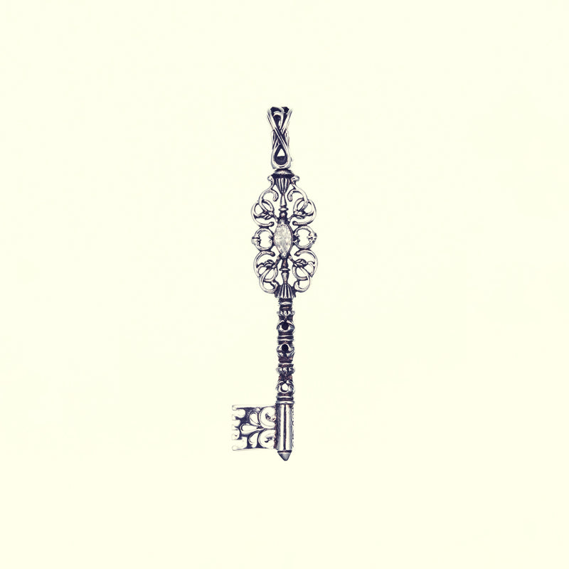 Antique Key : Type5 (White CZ)-ZOCALO.JAPAN