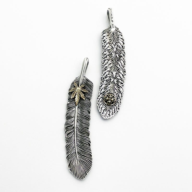 ZOCALO.JP CBD Feather Pendant Weed Ganja Dorje Vajra