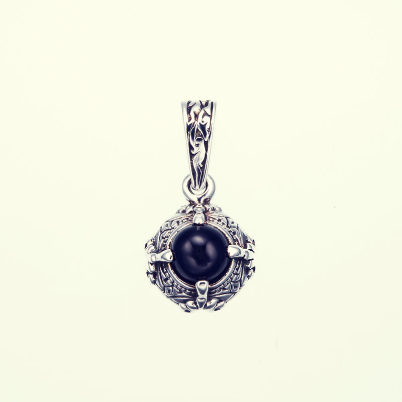 Islamic Round Pendant : S (Black Star)-ZOCALO.JAPAN