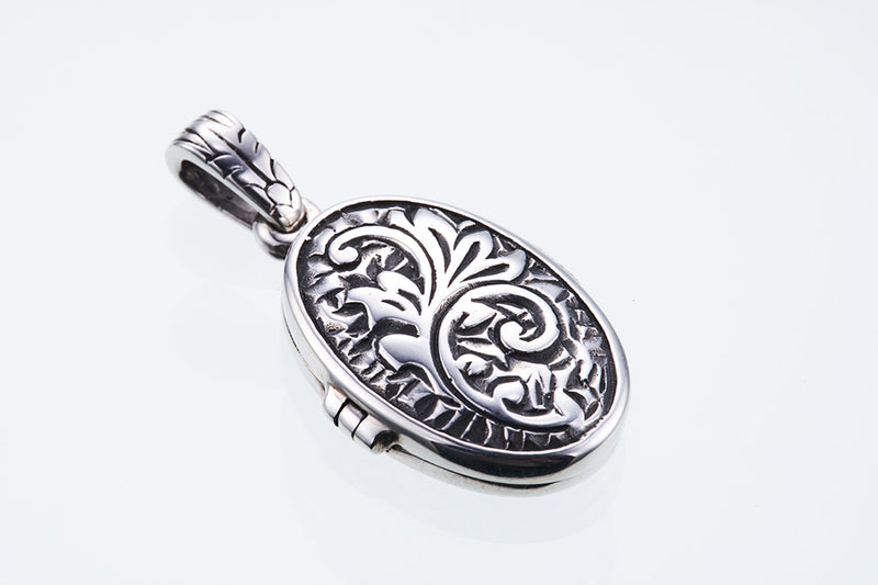 Antique Ivy Locket Pendant-ZOCALO.JAPAN
