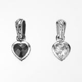Jeweled Ivy Heart Pendant : L (Black CZ)-ZOCALO.JAPAN