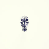 Jeweled Tibetan Smile Skull Stud : (BlacK CZ)-ZOCALO.JAPAN