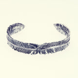 Phoenix Feather Bangle (L)-ZOCALO.JAPAN