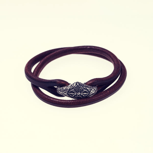 Double Wind Bracelet : S (Brown)-ZOCALO.JAPAN